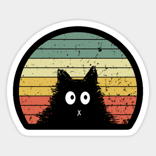 Funny Cute Cat Memes Cat Face Retro Vintage Sticker